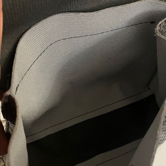 Black Snakeskin Mini Bag w/ Gold Chain Strap - Picture 3 of 6